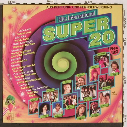 V.A.Hits International Super 20: Neu'82, Ariola (204 444-502), D, 1981 Typ: LP Best.-Nr.: V6791 Preis: 4,00 Euro.