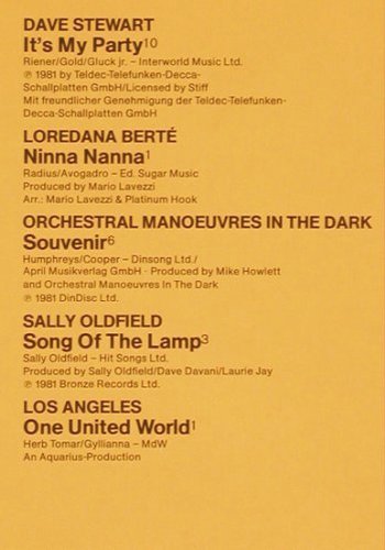 V.A.Hits International Super 20: Neu'82, Ariola (204 444-502), D, 1981 Typ: LP Best.-Nr.: V6791 Preis: 4,00 Euro.