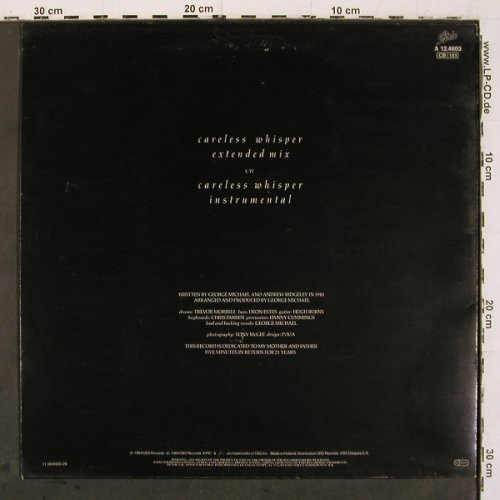 Michael,George: Careless Whisper(ex+ins), Epic (EPCA 12.4603), NL, 1984 Typ: 12" Best.-Nr.: V6822 Preis: 4,00 Euro.