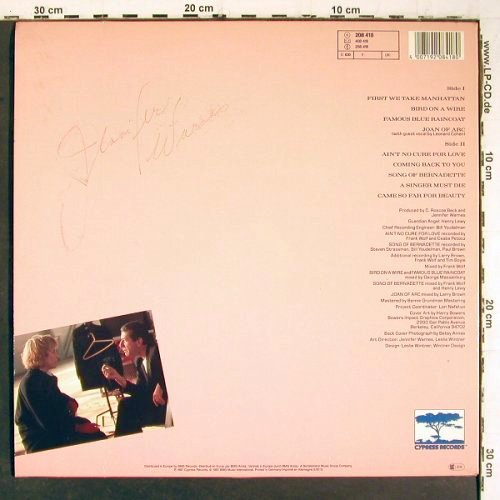 Warnes,Jennifer: Famous Blue Raincoat, sign., Ariola/Cypress(208 418), D, 1987 - LP - V6910 - 9,00 Euro