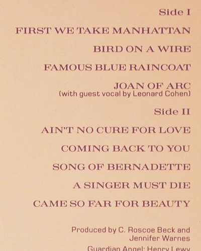 Warnes,Jennifer: Famous Blue Raincoat, sign., Ariola/Cypress(208 418), D, 1987 - LP - V6910 - 9,00 Euro