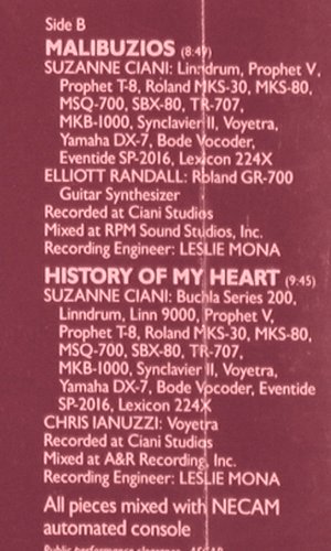 Ciani,Suzanne: The Velocity Of Love, FS-New sealed, RCA (RL87125), D, 1985 Typ: LP Best.-Nr.: V6915 Preis: 20,00 Euro.