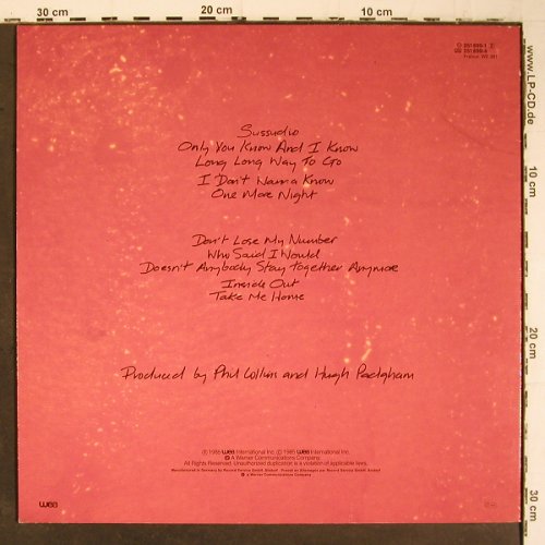 Collins,Phil: No Jacket Required, WEA (251 699-1), D, 1985 Typ: LP Best.-Nr.: V6927 Preis: 6,00 Euro.