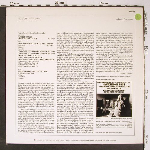 Carlos,Walter: Switched On Bach II, CBS (CBS S 65974), NL, 1973 Typ: LP Best.-Nr.: V6931 Preis: 6,00 Euro.