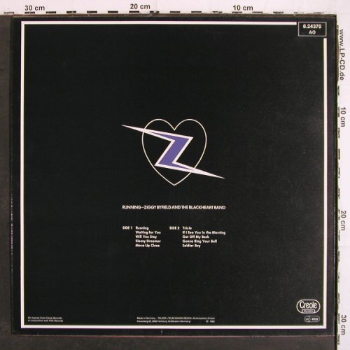 Byfield,Ziggy and the Blackheart: Running, Creole (6.24370 AO), D, 1980 Typ: LP Best.-Nr.: V7001 Preis: 4,00 Euro.