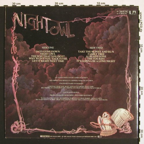 Rafferty,Gerry: Night Owl, UA(064-62 700), D, 1979 - LP - V7051 - 6,00 Euro