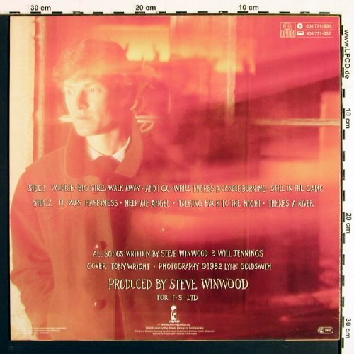 Winwood,Steve: Talking Back To The Night, Island (204 771-320), D, 1982 Typ: LP Best.-Nr.: V7205 Preis: 6,00 Euro.