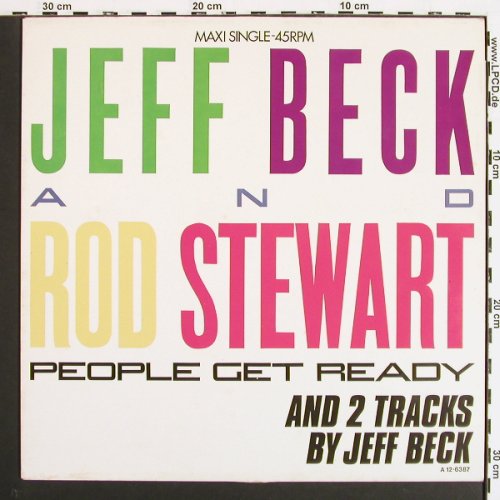 Beck,Jeff & Rod Stewart: People Get Ready+2, m &sol;vg+, Epic (A 12-6387), NL, 1986 Typ: 12" Best.-Nr.: V7212 Preis: 4,00 Euro.