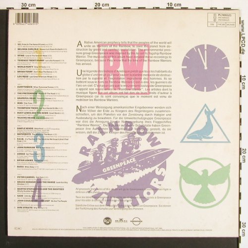 V.A.Greenpeace: Rainbow Warrior,Foc,U2..DireStraits, RCA(PL74065(2)), D,27Tr.Foc, 1989 - 2LP - V7226 - 6,00 Euro