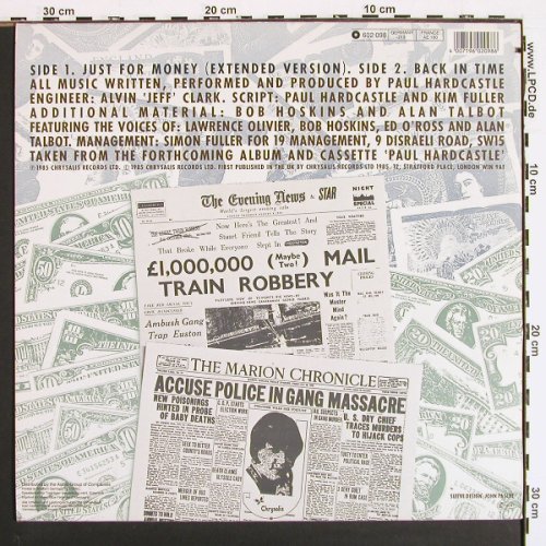 Hardcastle,Paul: Just For Money / Back in Time, Chrysalis(602 098-213), D, co, 1985 - 12inch - V7265 - 3,00 Euro