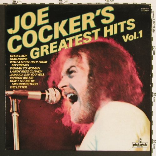 Cocker,Joe: Greatest Hits Vol.1, Pickwick (SHM 954), UK Typ: LP Best.-Nr.: V7488 Preis: 5,00 Euro.