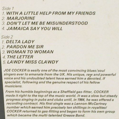 Cocker,Joe: Greatest Hits Vol.1, Pickwick (SHM 954), UK Typ: LP Best.-Nr.: V7488 Preis: 5,00 Euro.