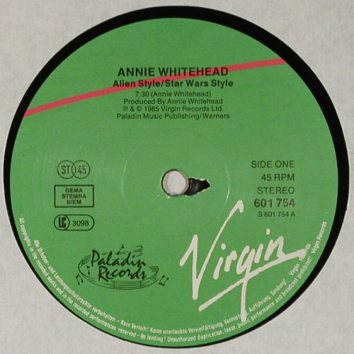 Whitehead,Annie: Alien Style  / Mambo 11, Virgin(601 754-213), D, 1985 - 12inch - V7707 - 5,00 Euro