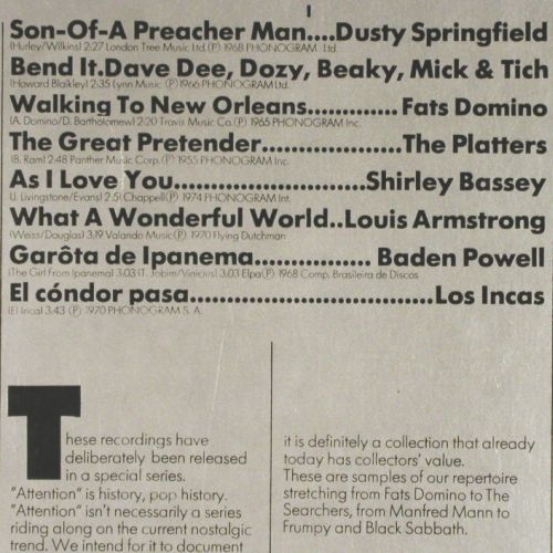 V.A.The Best of Attention: Dusty Springfield...Marsha Hunt,Foc, Fontana(6424 083), D, m-/vg+,  - LP - V7775 - 6,00 Euro