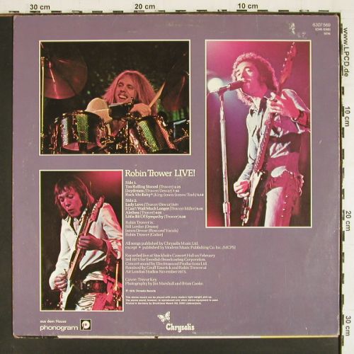 Trower,Robin: Live!, vg+&sol;vg+, Chrysalis (6307 569), D, 1976 Typ: LP Best.-Nr.: V7792 Preis: 12,50 Euro.
