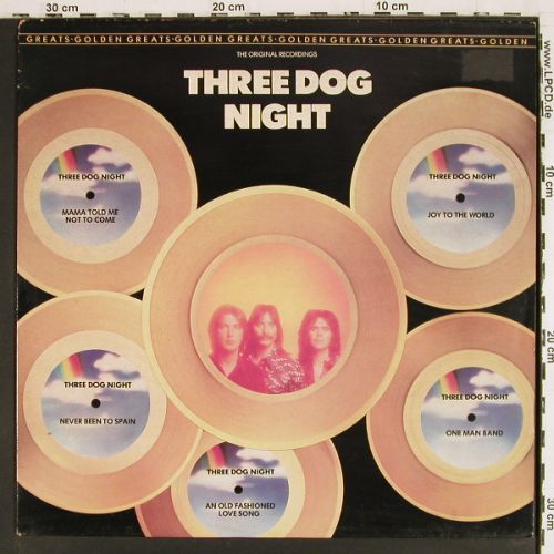 Three Dog Night: Golden Greats, vg+&sol;vg+, MCA (MCM 5022), UK, Ri, 1985 Typ: LP Best.-Nr.: V7793 Preis: 6,00 Euro.