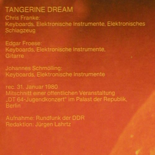 Tangerine Dream: Same, Quichotte Part 1 & 2, m &sol;vg+, Amiga (blue) (8 55 819), DDR, 1981 Typ: LP Best.-Nr.: V7796 Preis: 9,00 Euro.