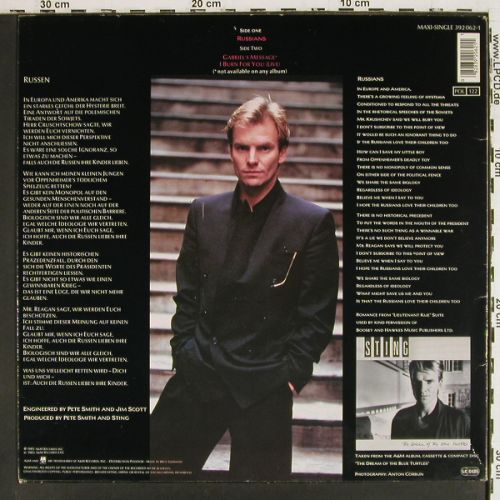 Sting: Russians+2, AM(392 062-1), D, 1985 - 12inch - V7809 - 3,00 Euro