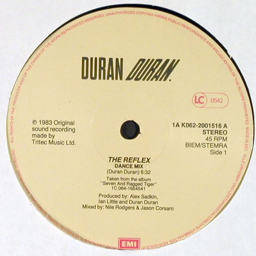 Duran Duran: The Reflex*2+1, dance mix 6:32, EMI(2001516), EEC, 1983 - 12inch - V7814 - 6,00 Euro