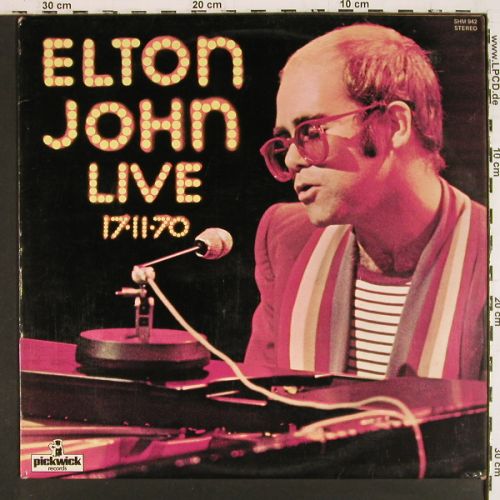 John,Elton: Live 17.11.1970 (A&R, N.Y.), m-/vg+, Hallmark(SHM 942), UK, 1971 - LP - V7914 - 5,00 Euro