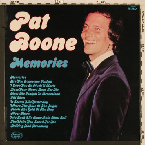 Boone,Pat: Memories (1966), Hallmark(SHM 841), UK, Ri,  - LP - Y2275 - 4,00 Euro