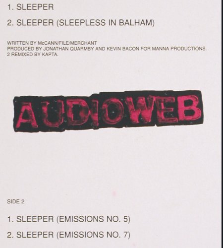 Audio Web: Sleeper *4 (D&B), Mother Records (12 MUM 69), UK, 1995 Typ: 12" Best.-Nr.: Y294 Preis: 5,00 Euro.