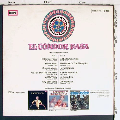 Children of Quechua: El Condor Pasa, Europa(E 452), D,  - LP - Y2991 - 5,00 Euro