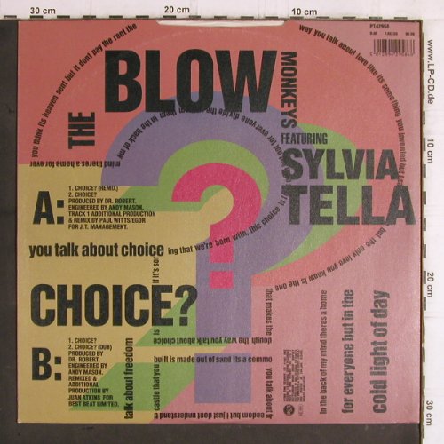 Blow Monkeys feat Sylvia Tella: Choices? rmx *4, RCA (PT 42958), UK, 1989 Typ: 12" Best.-Nr.: Y6288 Preis: 3,00 Euro.