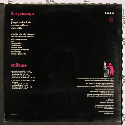 Passage: Enflame, m /vg-, Cherry Red (b red 45), F, 1983 Typ: LP Best.-Nr.: V4518 Preis: 5,00 Euro