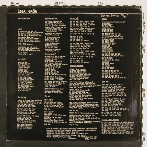 Ebba Grön: Samlade Singlar 78/82, m-/vg+, Mistlur (MLRM-01), S, 1983 Typ: LP Best.-Nr.: V4884 Preis: 17,50 Euro