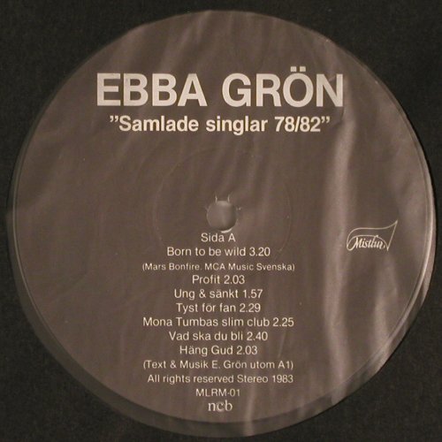 Ebba Grön: Samlade Singlar 78/82, m-/vg+, Mistlur (MLRM-01), S, 1983 Typ: LP Best.-Nr.: V4884 Preis: 17,50 Euro