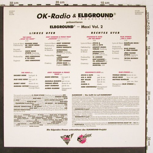 V.A.Elbground Vol.2: The Honx... Blue Storie, 4 Tr., Elbground & OK Radio (EG 002), D, 1989 Typ: 12" Best.-Nr.: V6198 Preis: 5,00 Euro.