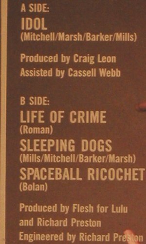 Flesh For Lulu: Idol &sol; Life Of Crime&sol; +2, BBQ (BEG 177T), UK, 1986 Typ: 12" Best.-Nr.: V6599 Preis: 4,00 Euro.