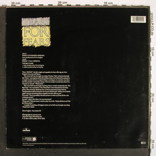 Tears For Fears: Shout*2+1, Mercury(880 294-1 Q), D, 1984 - 12inch - V6940 - 7,50 Euro