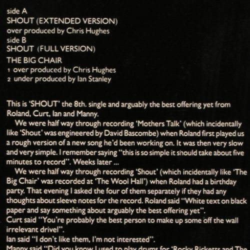 Tears For Fears: Shout*2+1, Mercury(880 294-1 Q), D, 1984 - 12inch - V6940 - 7,50 Euro