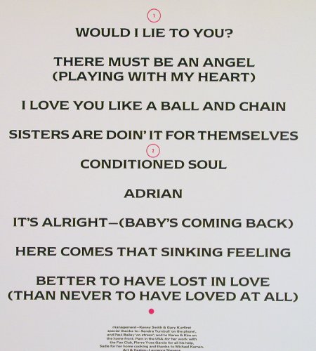 Eurythmics: Be Yourself Tonight, RCA (PL 70711), D, 1985 Typ: LP Best.-Nr.: V6971 Preis: 6,00 Euro.