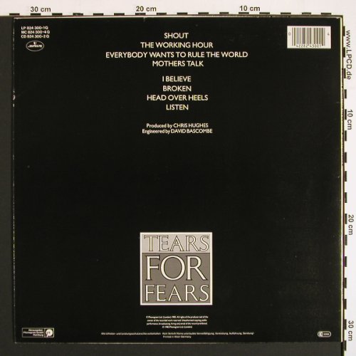 Tears For Fears: Songs From The Big Chair, Mercury(824 300-1), D, 1985 - LP - V7053 - 7,50 Euro
