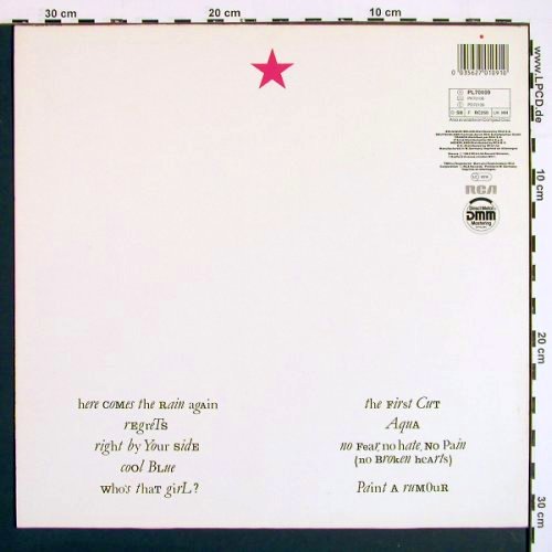 Eurythmics: Touch, RCA (PL 70109), D, 1983 Typ: LP Best.-Nr.: V7089 Preis: 9,00 Euro.