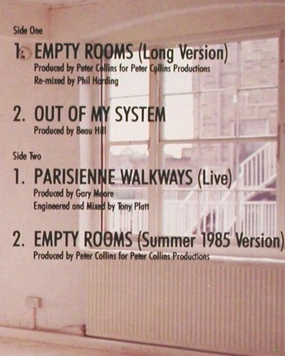 Moore,Gary: Empty Rooms*2+2, Virgin 10(601 914), D, 1985 - 12inch - V4649 - 5,00 Euro