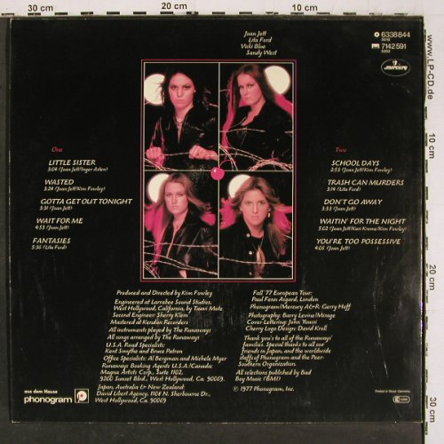 Runaways: Waitin' For The Night, Phonogram (6338 844), D, 1977 Typ: LP Best.-Nr.: V6635 Preis: 12,50 Euro.