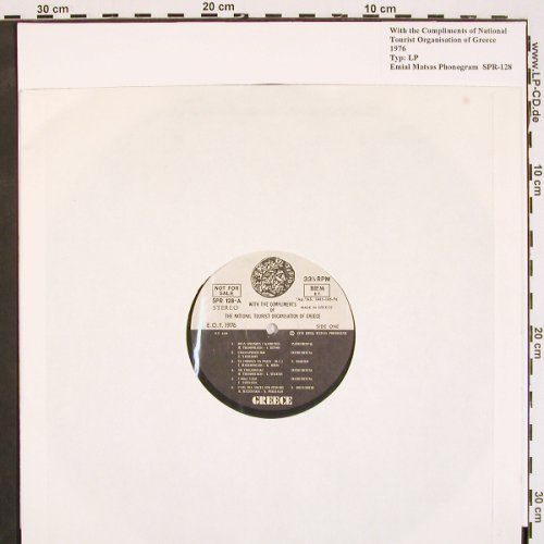 V.A.Tourist Organisation of Greece: with the Compliments of Nation.,vg-, Emial Matsas/Promo(SPR-128), GR,NoCover, 1976 - LP - V4454 - 5,00 Euro