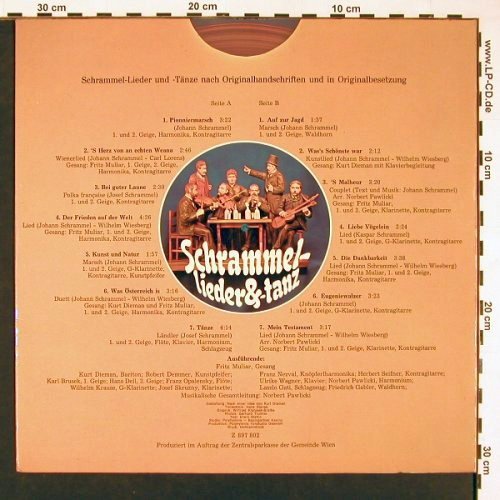 Schrammel, Johann u. Josef: Tänze und Lieder,Foc,(Fritz Muliar), Polyhymnia/SparkasseWien (Z 897802), A, 1978 Typ: LP Best.-Nr.: V5117 Preis: 9,00 Euro