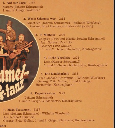Schrammel, Johann u. Josef: Tänze und Lieder,Foc,(Fritz Muliar), Polyhymnia/SparkasseWien (Z 897802), A, 1978 Typ: LP Best.-Nr.: V5117 Preis: 9,00 Euro