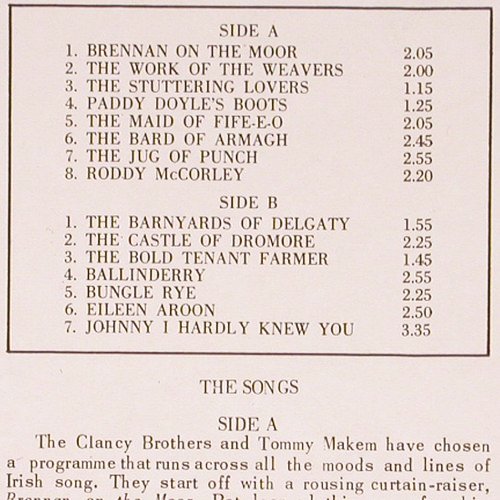 Clancy Brothers & Tommy Makem: Fine Boys You Are (1962), Emerald (SLD 25), UK, 1967 Typ: LP Best.-Nr.: V5901 Preis: 7,50 Euro.