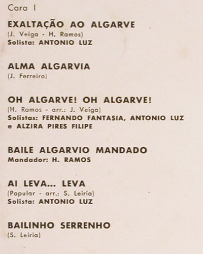 V.A.Musica e Coros da Orquestra: Tipica e Grupo Folclorico de Faro, Belter (22.143), E, 1967 Typ: LP Best.-Nr.: V6156 Preis: 9,00 Euro.