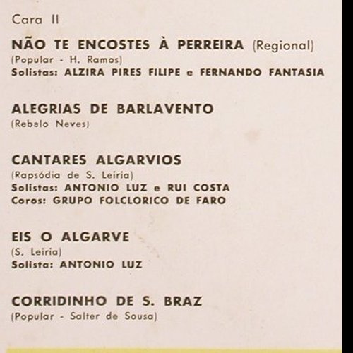 V.A.Musica e Coros da Orquestra: Tipica e Grupo Folclorico de Faro, Belter (22.143), E, 1967 Typ: LP Best.-Nr.: V6156 Preis: 9,00 Euro.