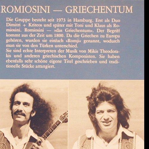 Romiosini: Lieder u.Tänze a.Griechenland, Eulenspiegel(EULP 1005), D, 1977 - LP - V6376 - 6,00 Euro