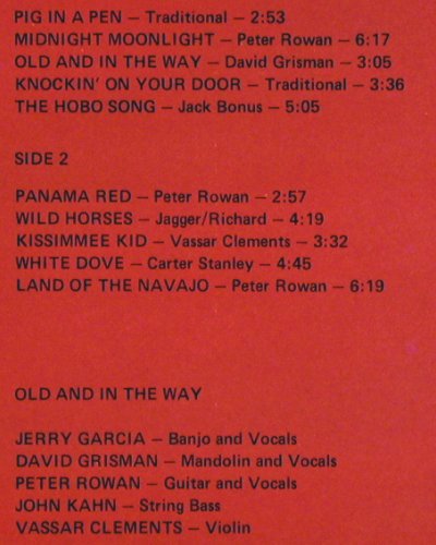 Old & in the Way: Same, Rec.Life Boarding House,S.F., Round Records(RX 103), US, 1975 - LP - V6689 - 9,00 Euro