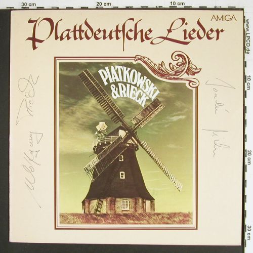 Piatkowski & Rieck: Plattdeutsche Lieder, signiert, Amiga (8 45 242), DDR, 1983 Typ: LP Best.-Nr.: V7575 Preis: 9,00 Euro.
