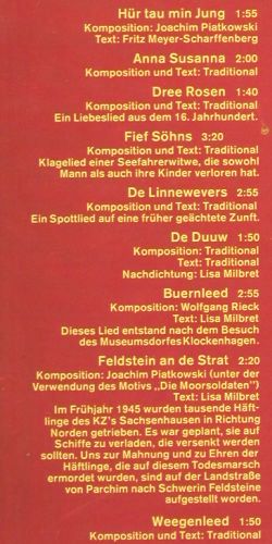 Piatkowski & Rieck: Plattdeutsche Lieder, signiert, Amiga (8 45 242), DDR, 1983 Typ: LP Best.-Nr.: V7575 Preis: 9,00 Euro.